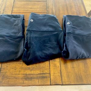 Lululemon 3 pairs of leggings size 6